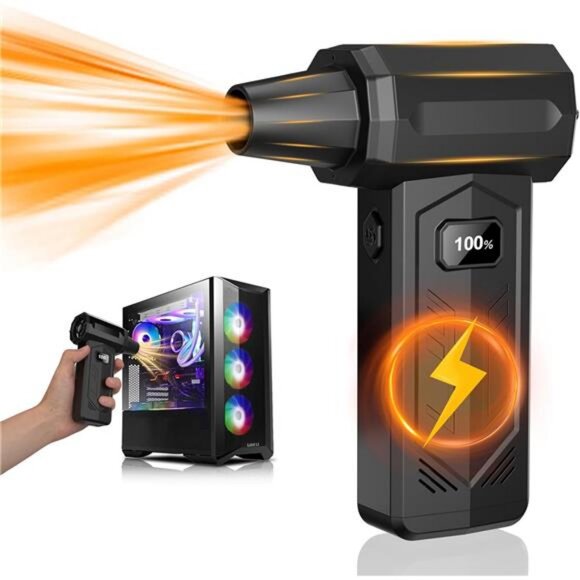 Compressed Air Duster, 340000RPM Electric Air Duster with LED Display - Picture 1 of 7